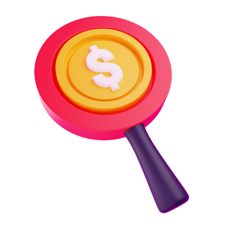 Money Search  3D Icon