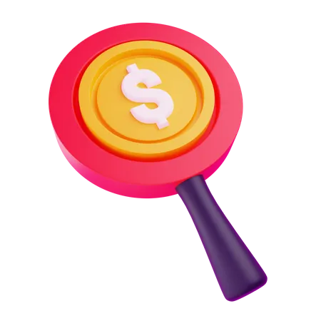 Money Search  3D Icon