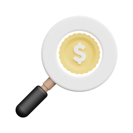 Money Search  3D Icon