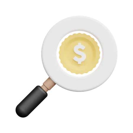 Money Search  3D Icon