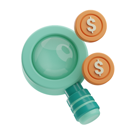 Money Search  3D Icon