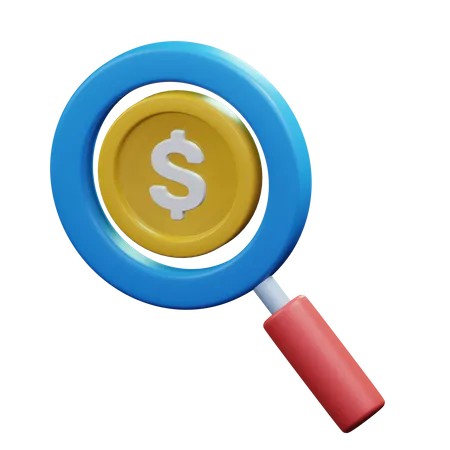 Money Search  3D Icon