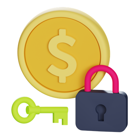 Money Security  3D Illustration