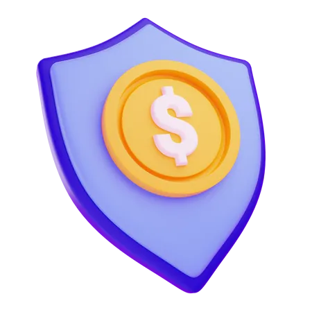 3 D Money Security With Isolated Background 3D Icon