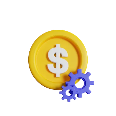 Usd Coin Settings Management Icon 3D Icon