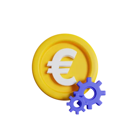 Management Euro Money 3D Icon
