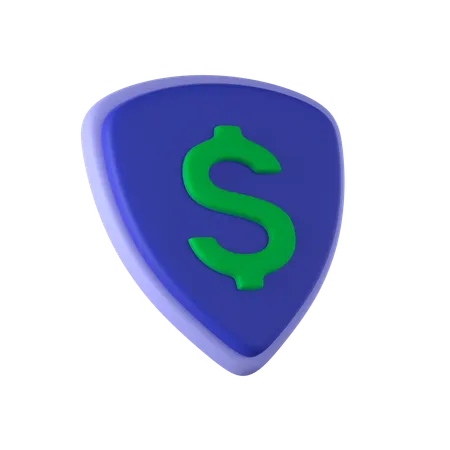 Money Shield 3 D Illustration 3D Icon