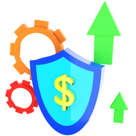 Money Shield  3D Illustration