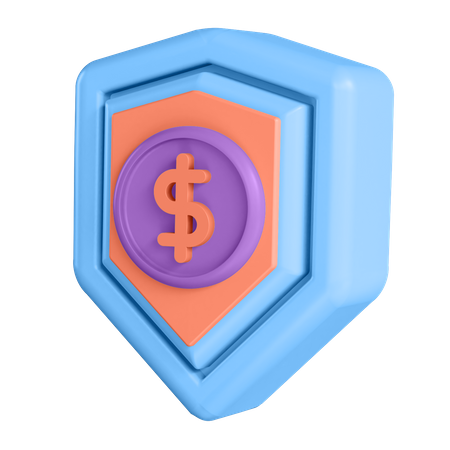 Money Shield  3D Illustration