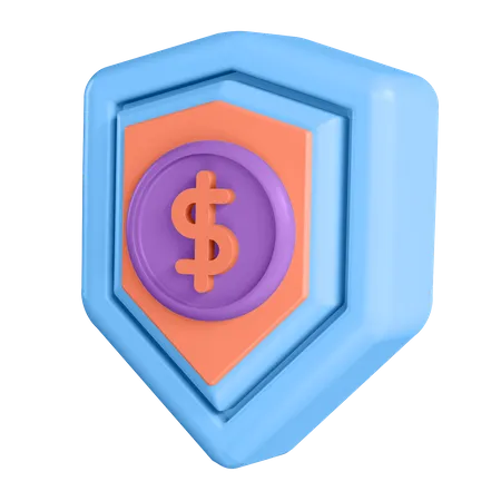Money Shield  3D Illustration