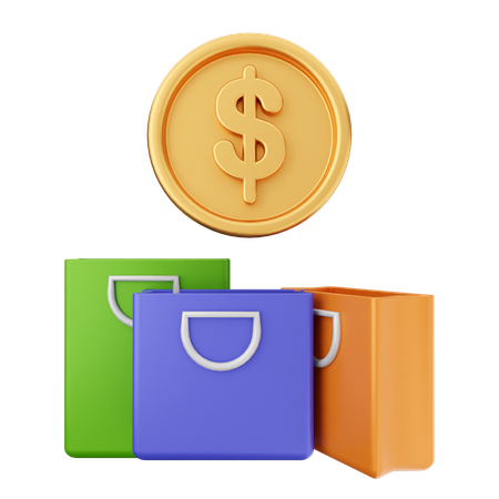 Money Shopping  3D Icon