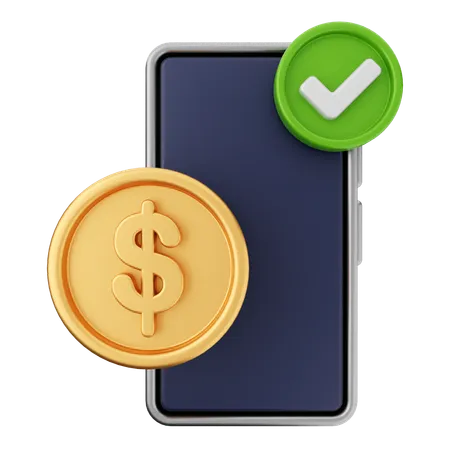 Money Smartphone  3D Icon