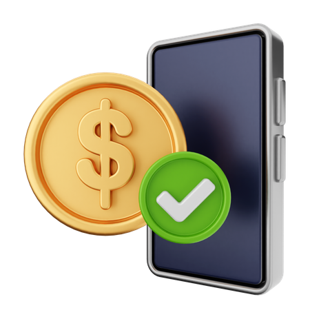 Money Smartphone  3D Icon