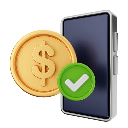 Money Smartphone  3D Icon