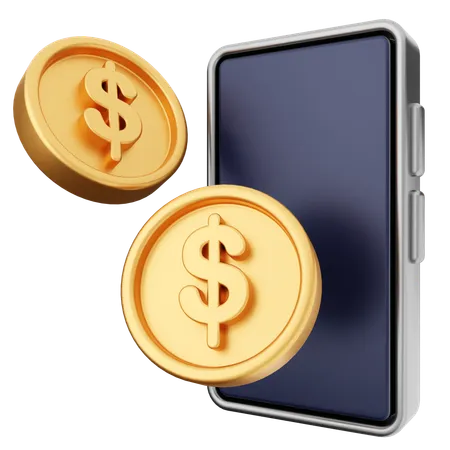 Money Smartphone  3D Icon