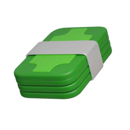 Green Money Stack Icon 3 D Icon Financial And Banking 3 D Illustration 3D Icon