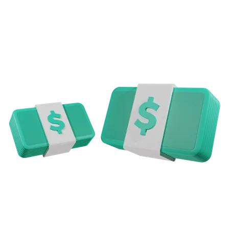 Money Stacks 3D Illustration
