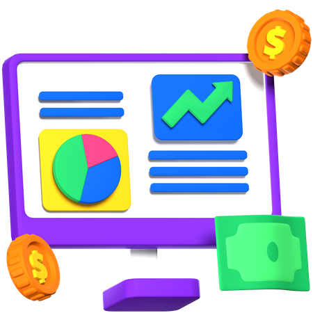 Money Statistic  3D Icon