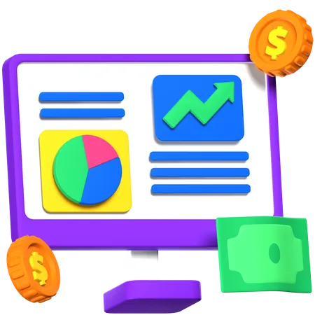 Money Statistic 3D Icon