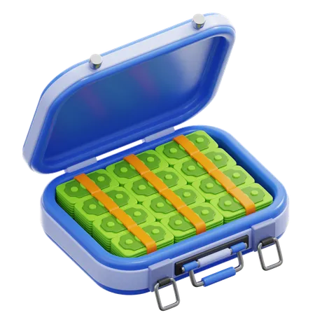 Money Suitcase  3D Icon