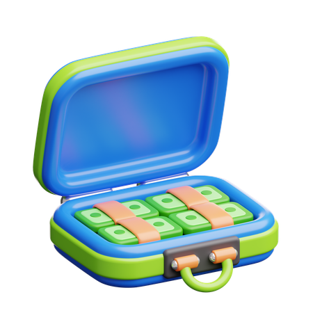 Money Suitcase  3D Icon