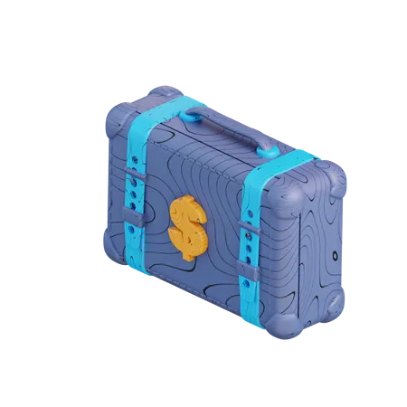 Money Suitcase  3D Icon