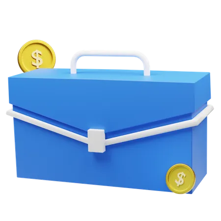 Money Suitcase  3D Icon