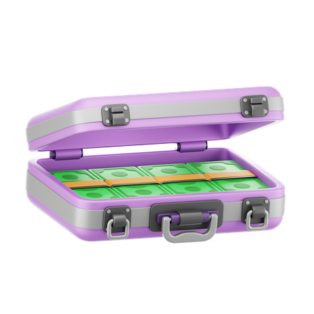 Money suitcase  3D Icon