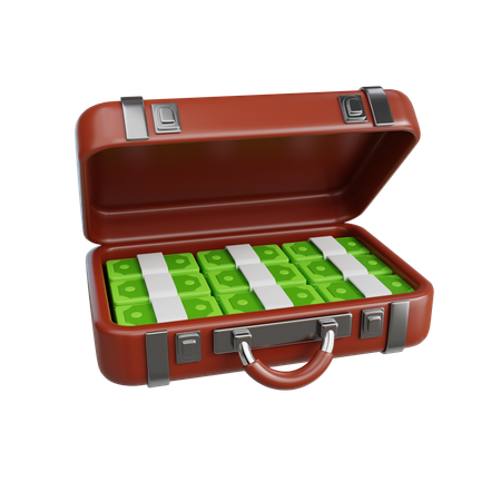 Money Suitcase  3D Icon