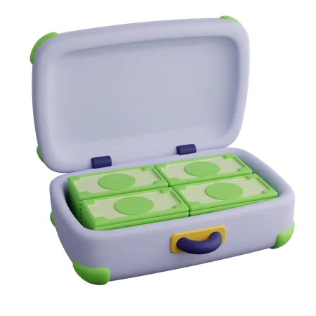 Money Suitcase  3D Icon