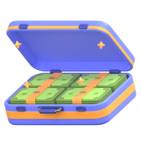 Money Suitcase  3D Icon