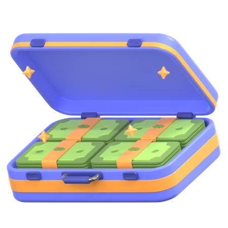 Money Suitcase  3D Icon