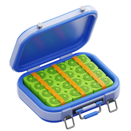 Money Suitcase  3D Icon