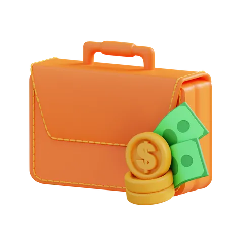 Money Suitcase  3D Icon