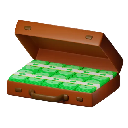 Money Suitcase  3D Icon