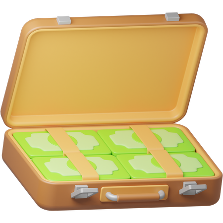 Money Suitcase  3D Icon