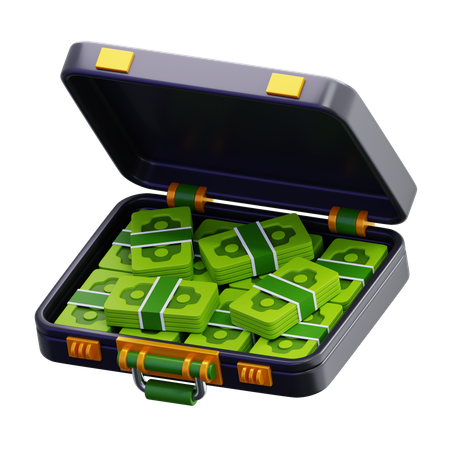 Money Suitcase  3D Icon