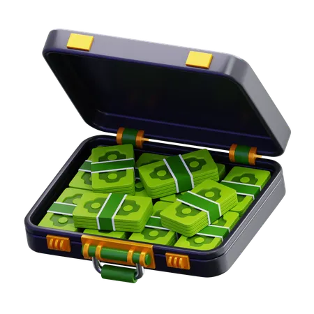 Money Suitcase  3D Icon