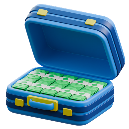 Money Suitcase  3D Icon