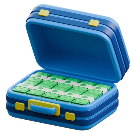 Money Suitcase  3D Icon