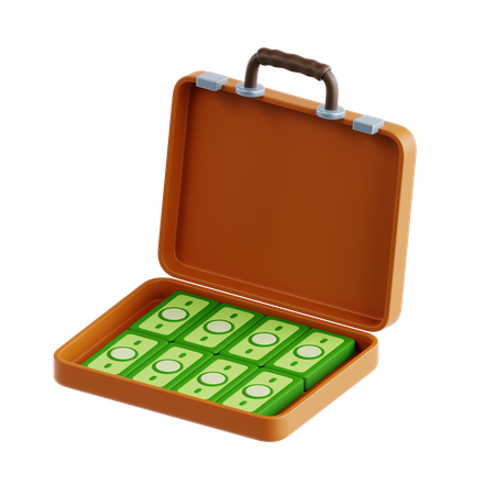 Money Suitcase  3D Icon