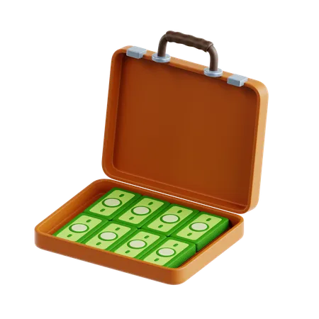 Money Suitcase  3D Icon