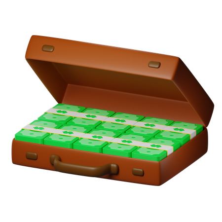 Money Suitcase  3D Icon