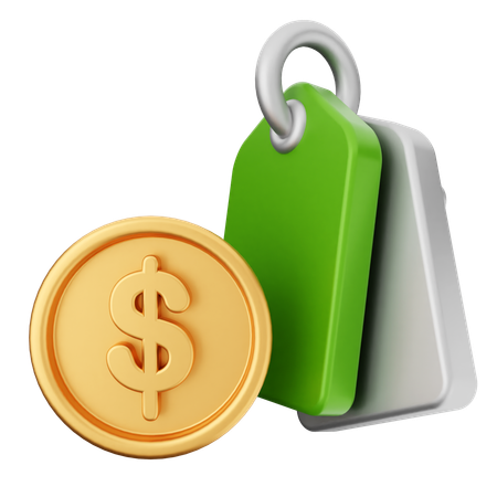 Money Tag  3D Icon