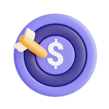 Money Target  3D Icon