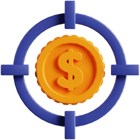 Money Target 3 D Icon 3D Icon