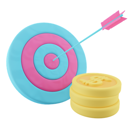 Money Target  3D Icon