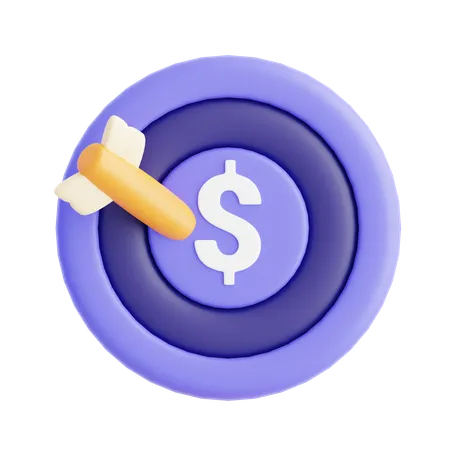 Money Target  3D Icon