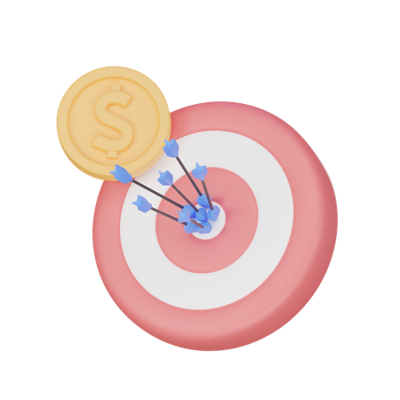 Money Target  3D Icon