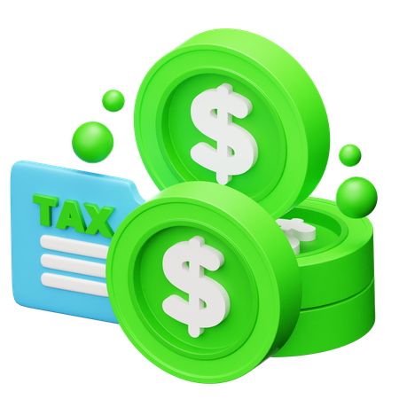 Money Tax  3D Icon